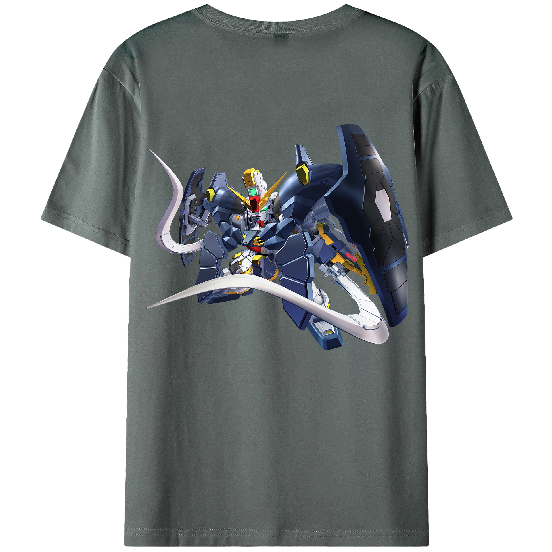 （画像用） 機動戦士ガンダム Mobile Suit Gundam 綿100％ メンズ半袖Tシャツ（バックプリント） 通気性